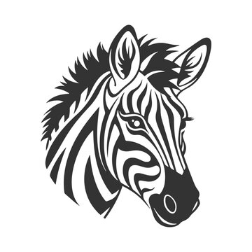 Zebra Illustration Clip Art Design Shape. Animal Silhouette Icon Vector.