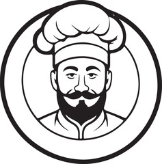 Great   lovely vector art chef logo symbol
