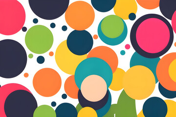 Abstract and futuristic geometric circle background. Generative AI