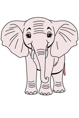 cartoon pink elephant 
