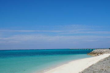 Fototapeta na wymiar View of 17END beach,Okinawa