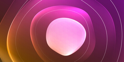 Colorful transparent flowing fluid shapes with glow effect geometric background. Wavy lines round forms. Vector illustration For Wallpaper, Banner, Background, Card, Book Illustration, landing page