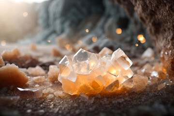 Natural Calcite Crystal Formation