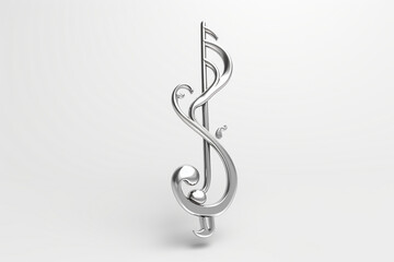 Musical Note Illustration 3D white background