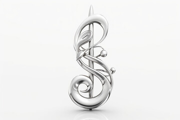 Musical Note Illustration 3D white background
