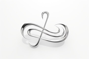 Obraz premium Musical Note Illustration 3D white background