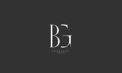 Fototapeta premium Alphabet letters Initials Monogram logo BG GB B G 