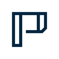 Monogram P design vector logo. Monogram initial letter mark P logo design. Monogram design vector logo. Monogram initial letter mark P logo design. Simple P monogram. Monogram P design logo