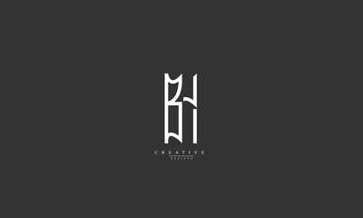 Alphabet letters Initials Monogram logo BH HB B H