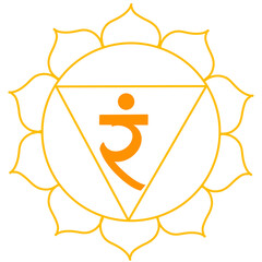 Manipura Chakra Outline -   solar plexus chakra outlined