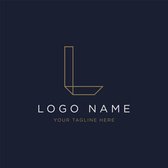 Modern and luxurious geometric letter L initial logo design. logo for business, company, identity.