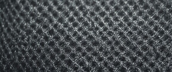 Closeup detail of grey fabric texture background. Macro photo of fabric texture.