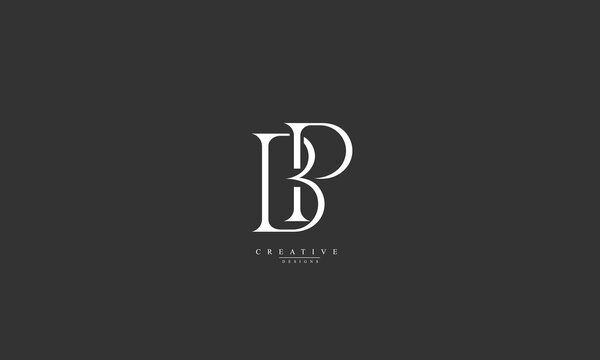 Alphabet letters Initials Monogram logo BP PB B P