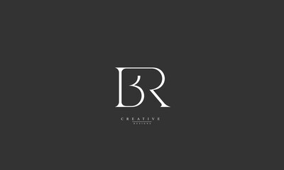 Alphabet letters Initials Monogram logo BR RB B R - obrazy, fototapety, plakaty