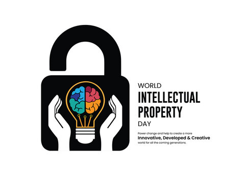 World Intellectual Property Day, World IP Day, banner, poster, social media post, vector illustration, awareness, 30 March, observance, international, typography, web banner, brochure, flyer