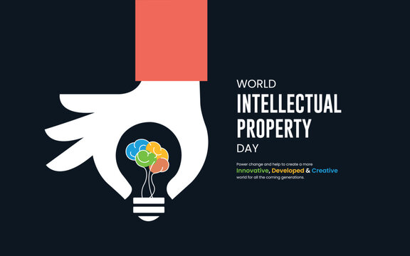 World Intellectual Property Day, World IP Day, banner, poster, social media post, vector illustration, awareness, 30 March, observance, international, typography, web banner, brochure, flyer