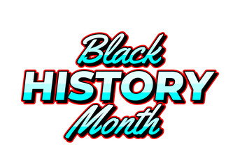Black history month, text effect