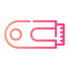 Usb Drive Line Gradient Icon