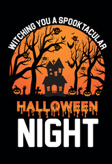 Halloween night T shirt design