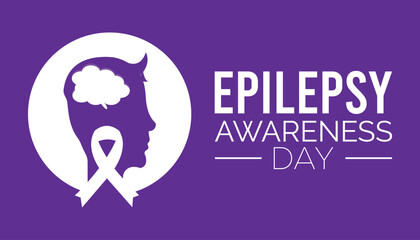 Epilepsy awareness day is observed every year in March. Holiday, poster, card and background vector illustration design.