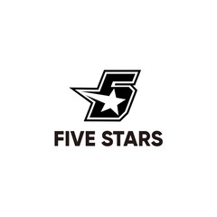 Five Star logo vector design is the symbol of a company.