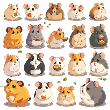 hamster set illustrations