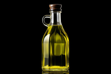 bottle of olive oil with reflection