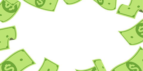 simple background of money paper dollar with space for text in the middle. isolated on a transparent background.