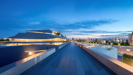 Naklejka premium Modern cityscape. Urban Architecture, City Skyline