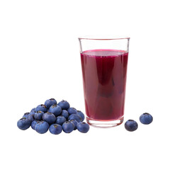 blueberry juice and a handful of blueberries