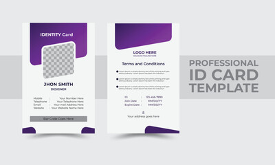 Modern Identity Card With geometrical Shapes.