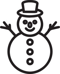 snowman, icon outline