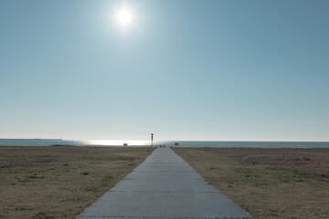 朝の大洗サンビーチ　茨城県大洗町