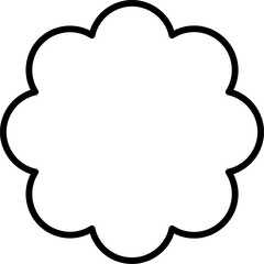 Flower Vector Icon for Shops and Stores. Suitable for books, stores, shops. Editable stroke in minimalistic outline style. Symbol for design