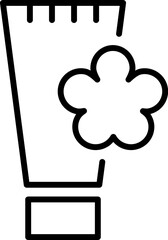 Natural Cosmetic Vector Outline Sign For Design, Infographics, Apps