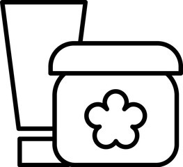 Natural Cosmetic Vector Outline Icon For Design, Infographics, Apps