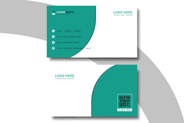 Business card design template, Clean professional business card template