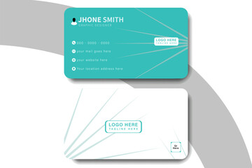 Minimal business card print template design. 