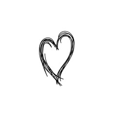 Continuous One Line Drawing Love . Illustration Icon Vector
