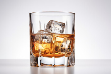 Glass of whiskey close-up