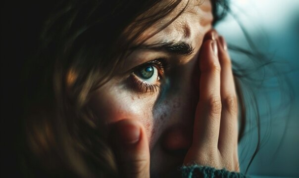 a woman with concept anxiety or depression concept