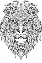 Fototapeta premium lion head mascot, Generate AI.