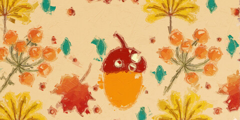 Oil painting and various flowers, chrysanthemums, mushrooms, roses, peonies, butterflies, mushrooms, beautiful wedding illustrations