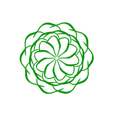 green flower motive pattern illustration 