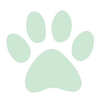 vector illustration. silhouette of paws of dog cat bear.