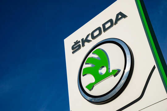 Walbrzych, Poland - 29.12.2023: Škoda Auto is a Czech manufacturer of passenger cars