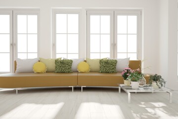 Modern interior design. 3D illustration