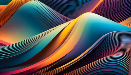 Colorful waves and Lines abstract background patterns