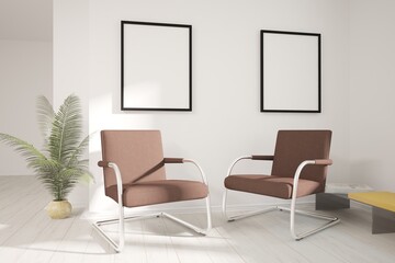 Modern interior design. 3D illustration