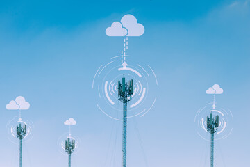 Connecting, communicating, and exchanging with global network cloud data internet technology. Using wireless data with high-speed technology for economic, scientific, and financial development.